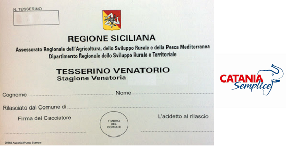 Catania: Tesserino venatorio solo in modalità digitale