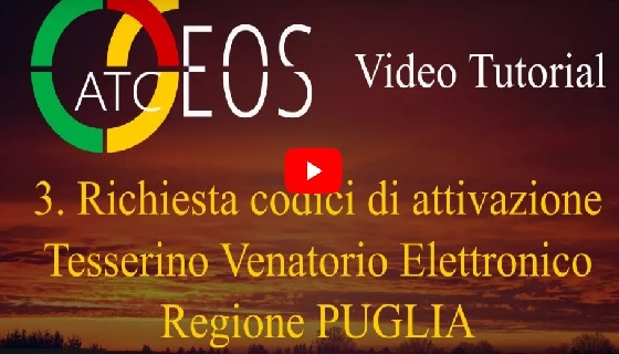 Tutorial Tesserino Venatorio Elettronico Regione Puglia