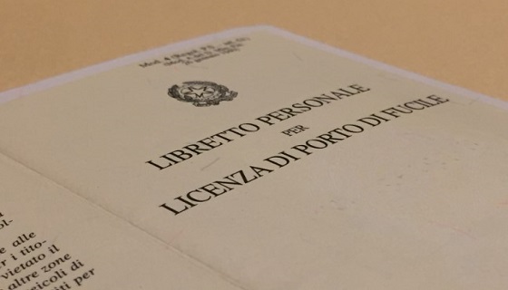 Licenza di porto di fucile rilasciata dalla Questura prima della causa