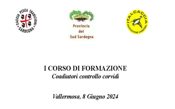 Sud Sardegna: 1° Corso di formazione Coadiutori controllo corvidi