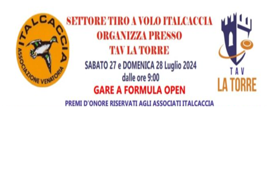 Italcaccia organizza presso TAV La Torre “Gare a formula open”