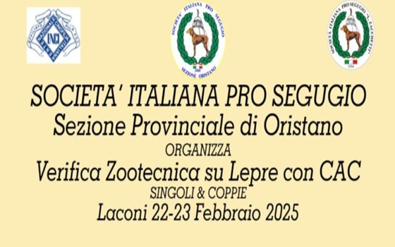 Verifica Zootecnica su Lepre con CAC 22 e 23 Febbraio 2025