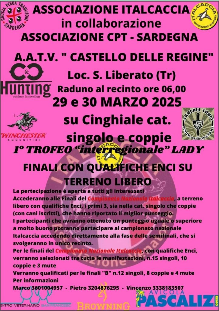 481909676_1807464593158437_1349295679946455024_n-721x1024 A.A.T.V. "Castello delle Regine" 1° Trofeo interregionale Lady su cinghiale