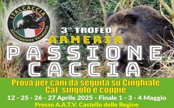 3° Trofeo “Armeria” prova per cani da seguita su cinghiale